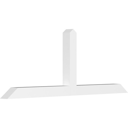 Ekena Millwork Portland Architectural Grade PVC Gable Bracket, 72"W x 27"H x 4"D x 4"F, 9/12 Pitch GBP072X27X0404POR00